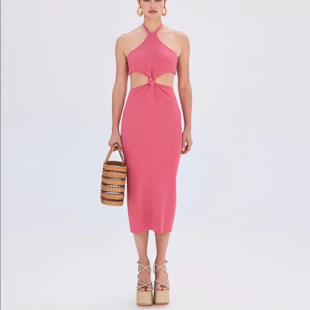NWT Cult Gaia Cameron Knit Midi Dress (Blossom)